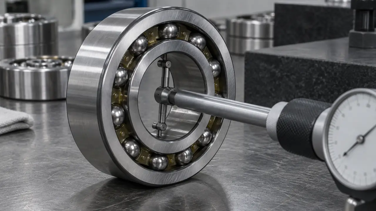 Bearing designation guide showing a sealed bearing with its number and suffix codes marked on the ring