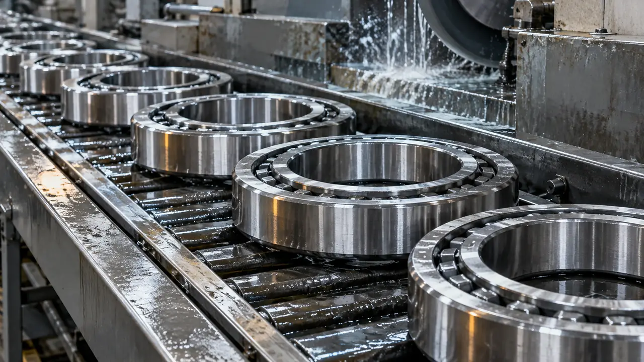 Forged and turned bearing outer rings and inner rings in stages from blank to ground finish